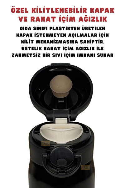 Beşiktaş Lisanslı Çelik Termos 500 ml Kilitli Mug