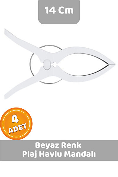 CANVELA 4 Adet XXL Büyük Boy Şezlong Plaj Havlu Mandalı Halı Asma Battaniye v...
