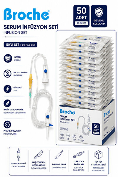 Broche SERUM İNFÜZYON SETİ 50'Lİ PAKET