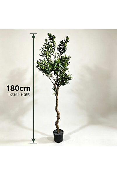 Generic Tall Artificial Olive Tree Potted Plant with Simulation Olive Fruits,...