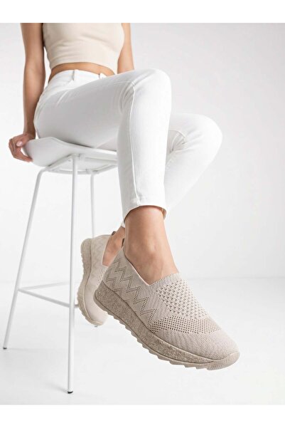 Nesil Shoes Aky 055 Cream Knitwear Summer Women's Shoes
