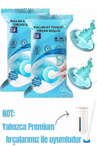 ModernEvAksesuar 16 Pieces (2 Packs) (Ocean) Premium Disposable Toilet Cleani...
