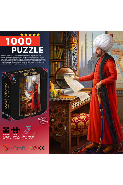 Soi Craft 1000 Piece Puzzle Fatih Sultan Mehmet Han Ferman # 6543