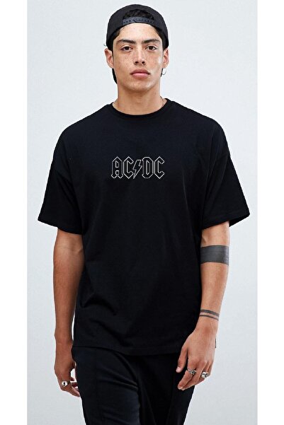 nrage Acdc Back In Black Oversize Tişört