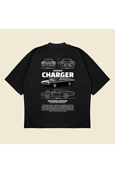 Tarzsokak Dodge Charger Štampano Oversize kroj Unisex Pamuk paket, prozračna ...