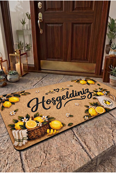 SoGood Concept Lemon Garden Design Doormat - Digital Printed Base Door Mat