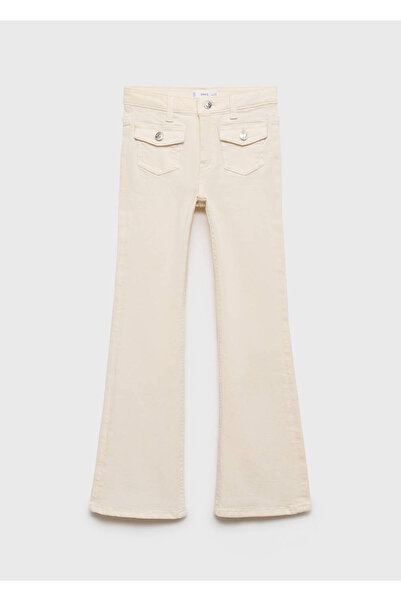 MANGO Kids İspanyol paça cepli jean pantolon