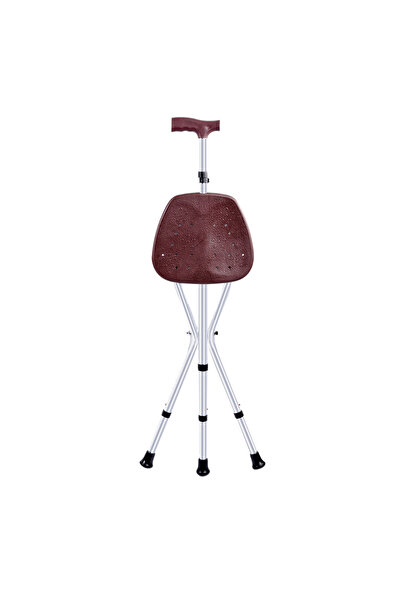 Comfort Plus Dm-74 Oturaklı Baston (yüksekliği Ayarlanır) Alüminyum Oturaklı Baston Katlanabilir 27 CM GENİŞ TABLALI