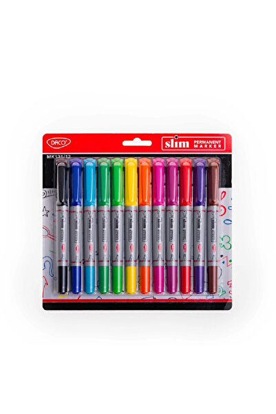 daço Set de 12 markere permanente SLIM