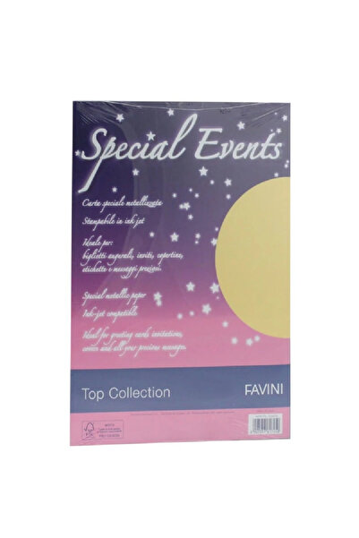 Favini Carton metalizat A4 120g Auriu, Set 20