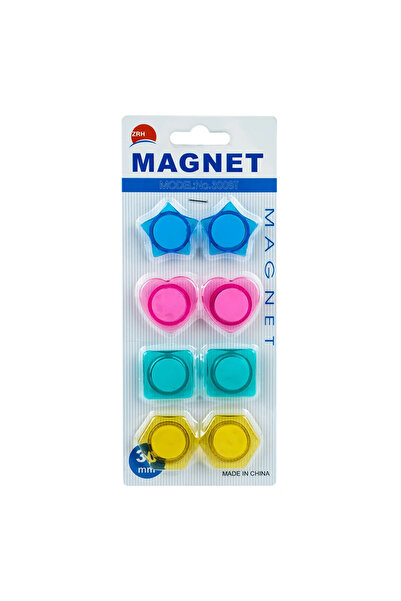 OEM Magneti color, diverse forme, 30mm, 8 buc/set