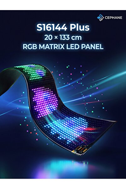 cephanegsm Katlanabilir Usb Matrix Led Panel Cama Yapışan Telefon Kontrollü L...