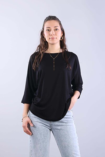 Mckanzie 1416-Y Elbow Sleeve Straight Blouse