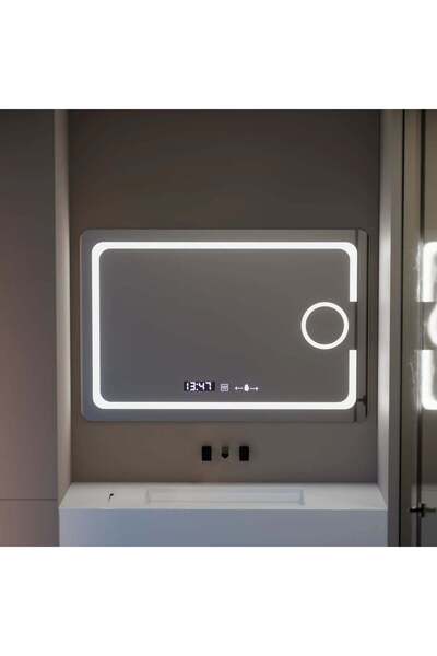 OEM Oglinda LED Rectangulara, 110x75cm, Eclat MotionGlow Marcello, Sistem Dez...