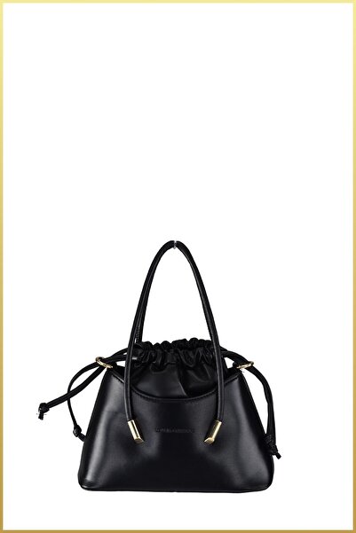 birizmoda Women's drawstring hand and shoulder bag - black