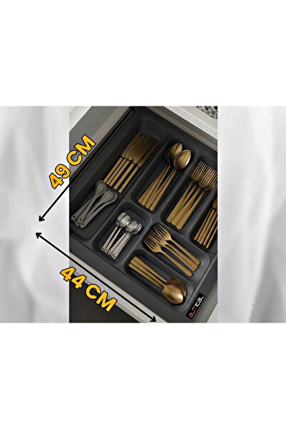 almital mobilya aksesuarları furniture accessories 44x49 cm. 7 gözlü Antrasit...