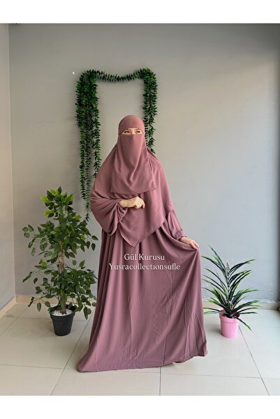 Yüsra Collection طقم حجاب أسل سوفليه من 3 قطع