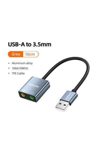 Choice1 USB A to 3.5mm SUNKANDI USB to Audio Jack Sound Card Adapter with Dua...