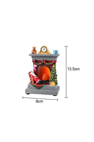 Choice A fireplace Christmas Glowing Ornaments Santa Claus Snowman Fireplace ...
