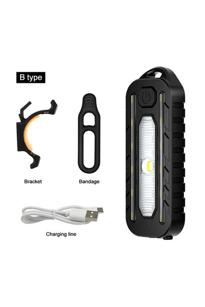 Choice Type B LED Red Blue Shoulder Light with Clip USB Charging Flashing War...