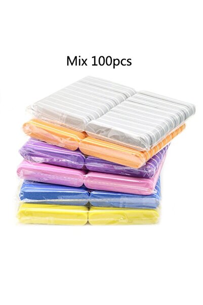 Choice Mix 100pcs 100Pcs Mini Buffing Sanding Files Block Pedicure Manicure C...
