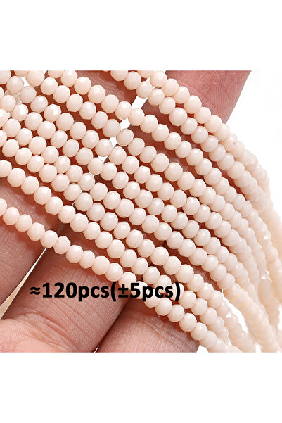 Choice3 قطر 3.6 مم، 120 قطعة، لون البشرة، 120 قطعة/عبوة، خرز كريستال زجاجي دا...