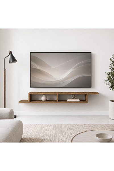 ARNETTİ Muson Duvara Monte TV Sehpası Atlantik Çam | Raflı Modern TV Ünitesi ...