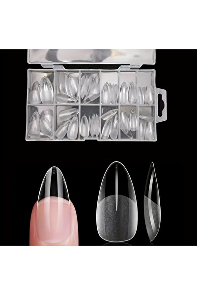 Choice 120 amygdaloid 120Pcs Full Cover Press On Nail Tips Stiletto Almond Sq...