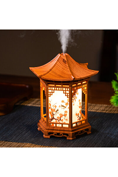 Choice1 Light wood grain New Small Pavilion Humidifier Night Light Home Chine...