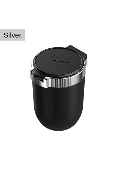 choice2 Silver Car Ashtray Creative Personality Car Ashtray with Lid LED Ligh...