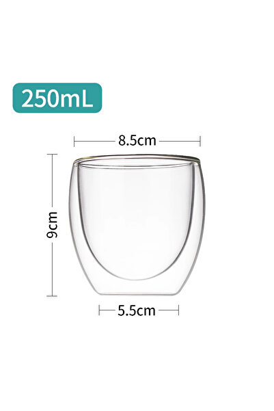 Choice10 Ship within 24 hours Style A 250ML Transparent Glass Coffee Cup Milk...