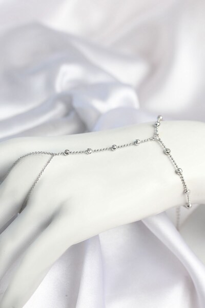 Inure Jewelry Brass Silver Color Dorika Model Women's Şahmeran