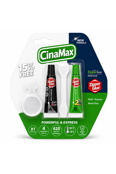 CinaMax Çift Bileşenli Epoksi Yapıştırıcı 16 Gr | Metal Plastik Ahşap Cam Ser...