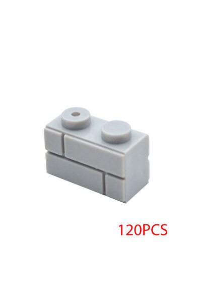 Choice3 120PCS Light grey DIY Building Blocks Thick Wall Bricks 2+1 1x2 1x3 1...