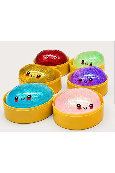 ADDA Squishy cu sclipici, Culoare Aleatorie, Model Kawaii, 8,5 cm,2 buc