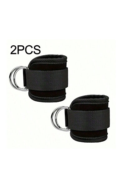 Choice1 jiaoluo-2pcs-black 2 Pcs Padded Ankle Straps for Cable Machines, D-Ri...