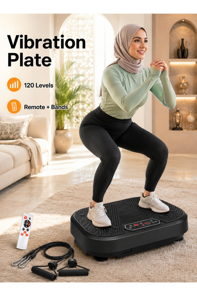 Pomefar جهاز لياقة بدنية بالاهتزاز للتمرين المنزلي، منصة هزازة للجسم بالكامل ...