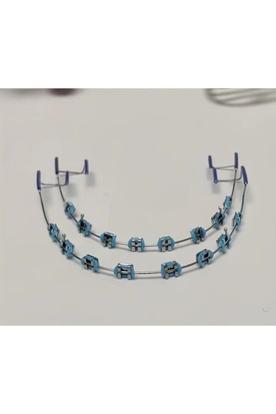 Choice blue Fashion Braces 1 Pair Colorful Temporary Tooth Decoration with Me...