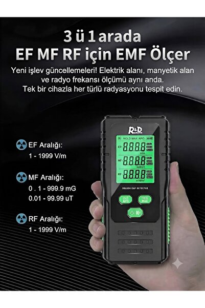 Universal Radyasyon LCD Test Algılama Sar Manyetik Alan  Ölçüm Cihazı Elektro...