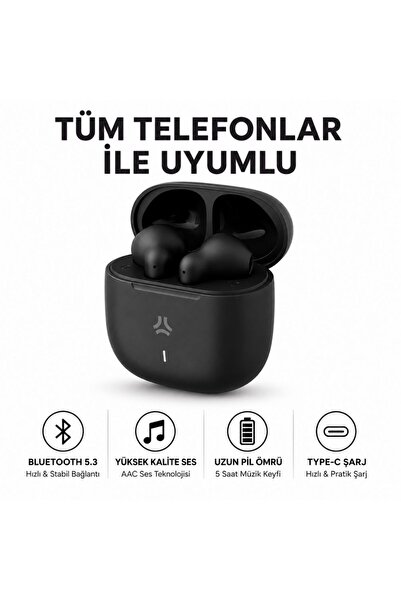 Celly BUZ2 TWS Tam Kablosuz Bluetooth 5.3 Dokunmatik Kulak İçi Siyah Kulaklık...