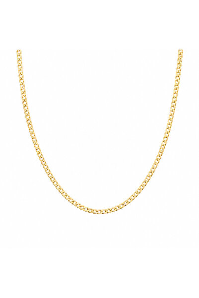 Snartun Cm Jewelry Gold Gourmet Chain Women's Necklace 45 cm Stainless Steel ...