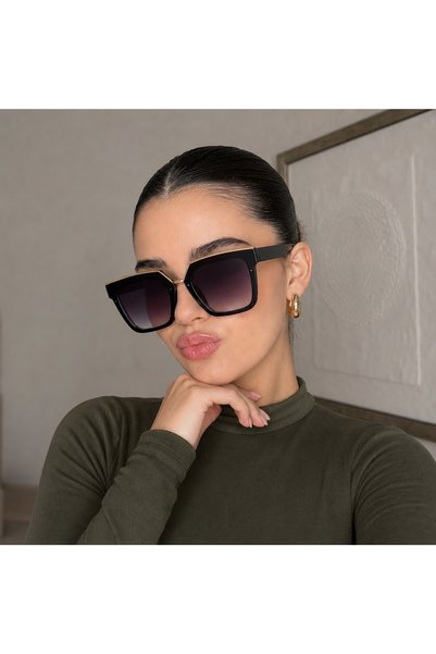 cavezzo Rectangle Black Women's Sunglasses Ae2001c1b4387a