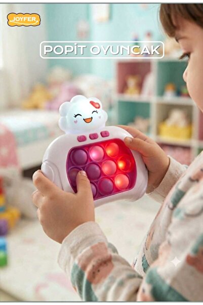 Joyfer Sesli Işıklı Popit Oyuncak Basma Konsolu 4 Modlu 999+ Level Zeka Ve Re...