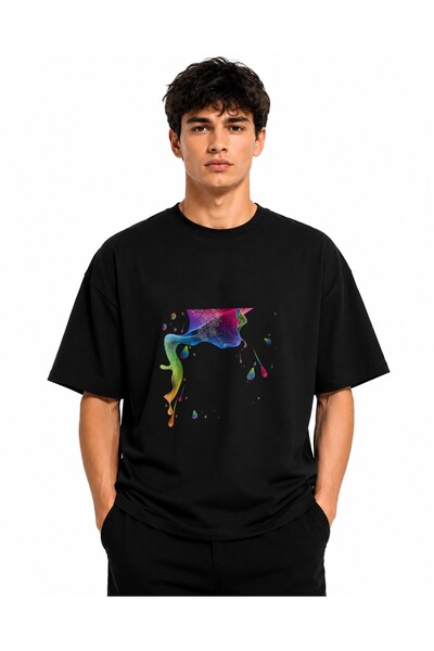 Inscriptie Tricou Unisex Bumbac Premium Casual " Design paint splash "