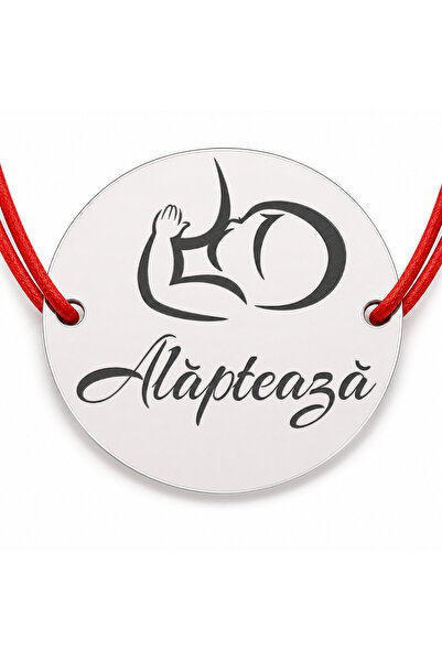 Simoshop 925 silver bracelet with coin Breastfeeding, adjustable cord — gift ...