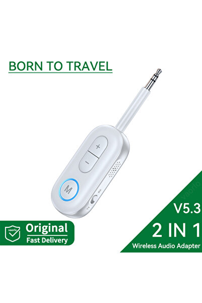 Choice جهاز إرسال واستقبال الصوت BT13 W v5.3 مزود بمنفذ AUX 3.5 مم ومحول موسي...