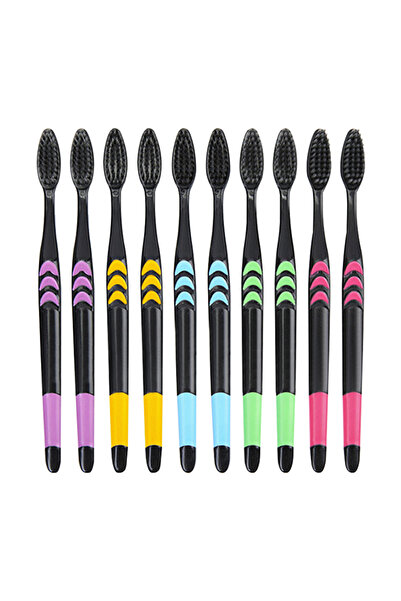 Choice 10Pcs Color Random 10 Pieces Packed Deep Cleaning Soft Bristle Bamboo ...