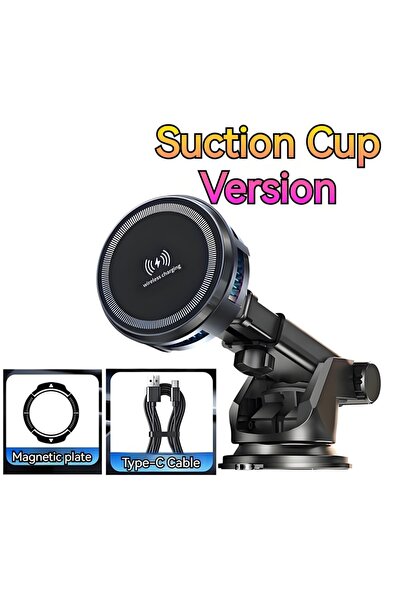 Choice1 Sucker Edition 15W Magnetic Wireless Charger Car Mount with Semicondu...