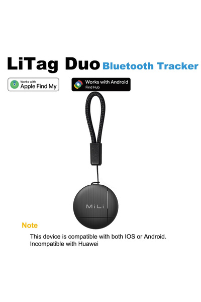 choice2 black 1pcs MiLi LiTag Duo Smart Tracker Tags for IOS or Android (NOT ...