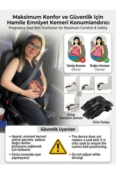 Yassino Hamile Emniyet Kemeri Aparatı 2 Adet